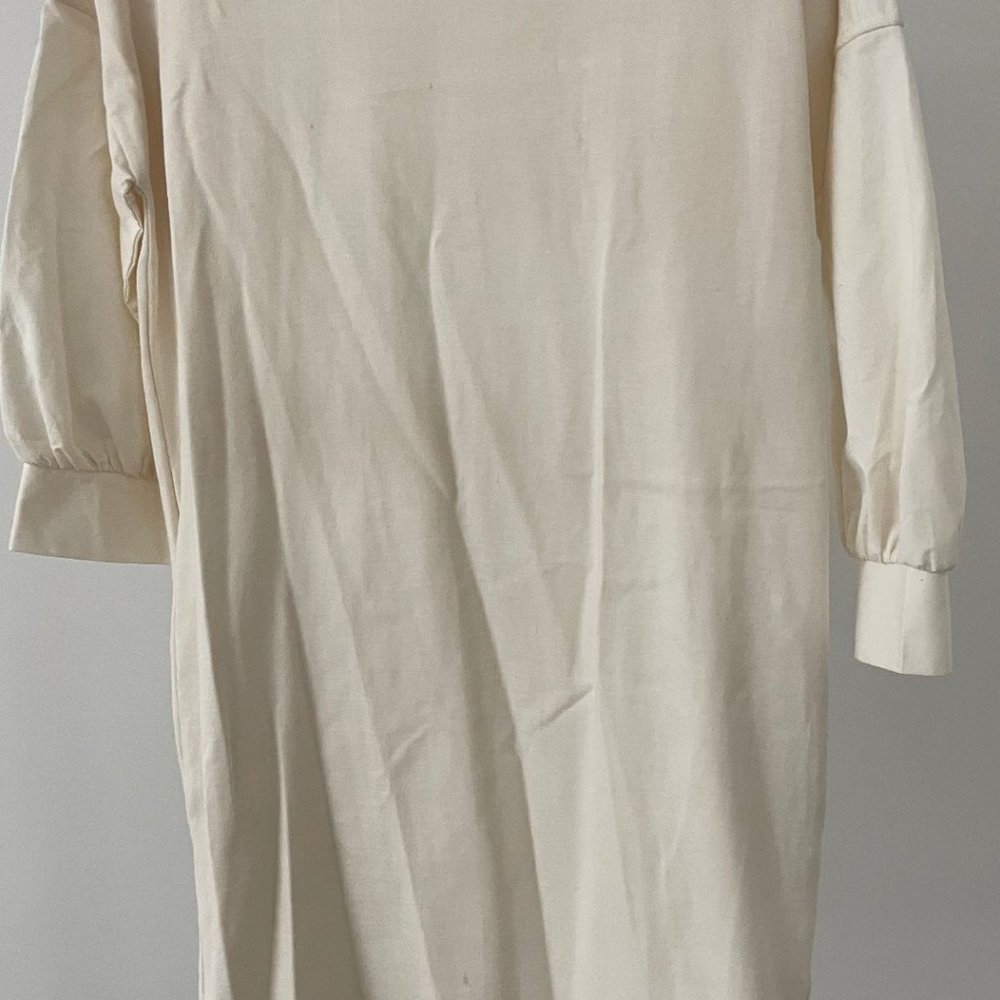COS shift dress, creme colored